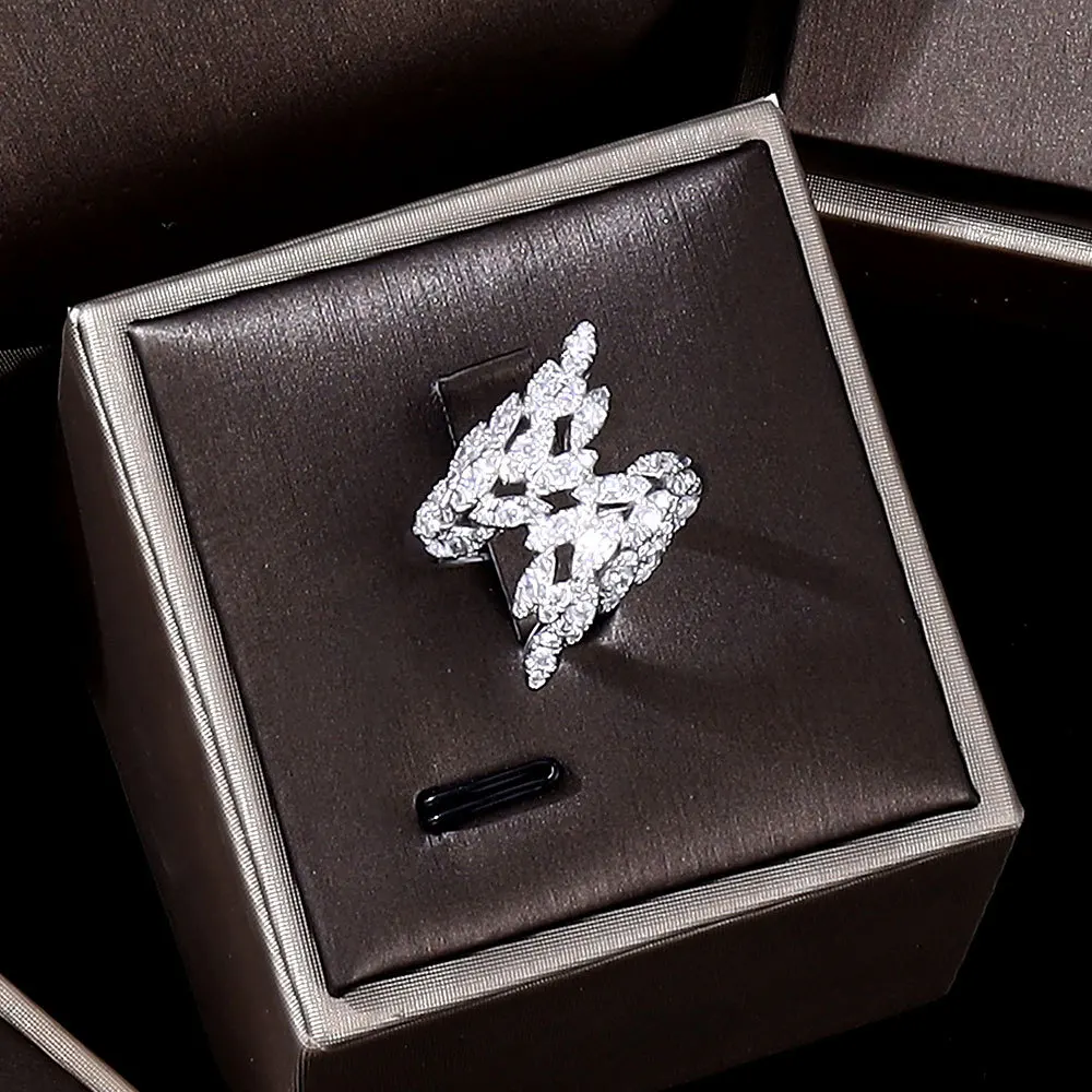 3a Zircon Micro-set Full Diamond Necklace, Earrings, Jewelry Set, Wedding Banquet Necklace. Suit Dress Jewelry
