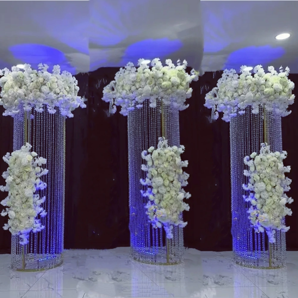 2-6pcs 200cm tall Wedding Props Iron Art round shaped Rack Background Arch indoor Wedding stage Decoration Props