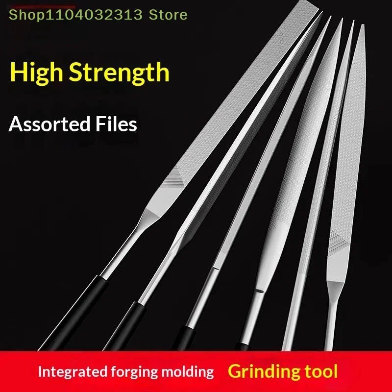 petiteMini Metal Needle File Kit High Hardness Non Slip Handle Precision Grinding Files For Jewelry Model Metal Wood DIY Craft