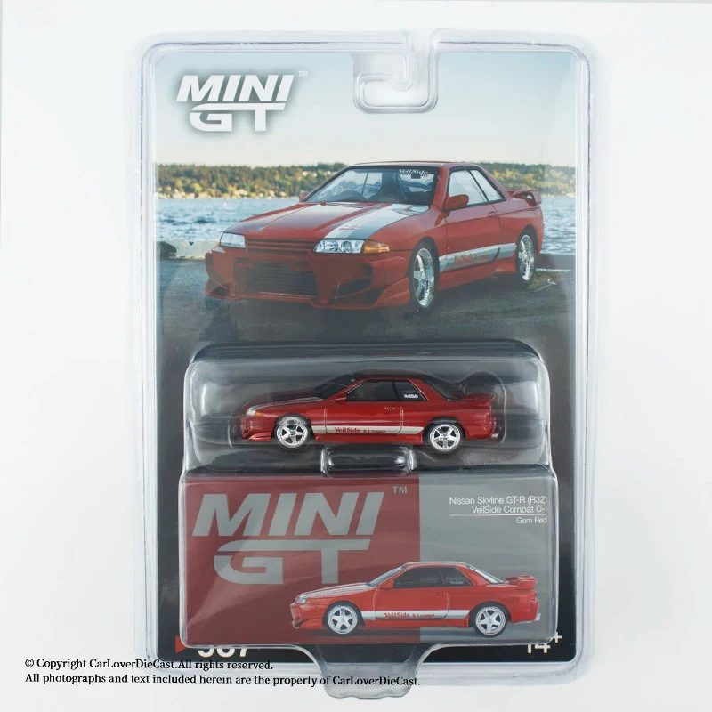 

MINIGT 987 * КОРПУС* 1:64 Nissan Skyline GTR R32 VeilSide Combat C-I Gem Red 987, литая под давлением модель автомобиля, коллекция игрушек