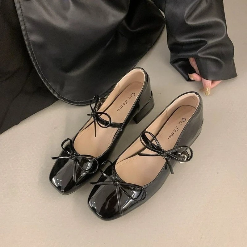 High Quality Women's High Heels Comfortable Womens Mary Jane Shoes Shallow Mouth Loafers Fashion Slip on Women Shoes Talon Femme