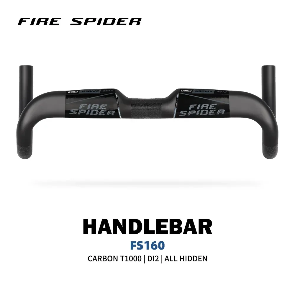 FIRE SPIDER Carbon T1000 Integrated Handlebar All Hidden Road Bicycle Handlebar 380/400/420/440mm Drop Handle Bar 31.8mm