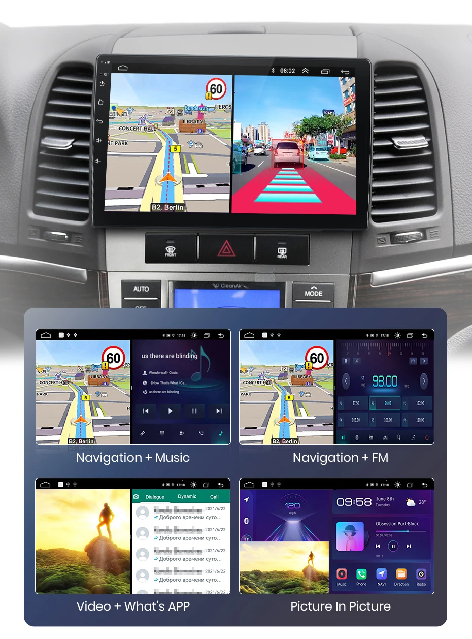 Junsun carplay android auto autoradio für hyundai santa fe 2 2007 2006-2015 gps intelligente systeme stereo multimedia autoradio – Detail 21