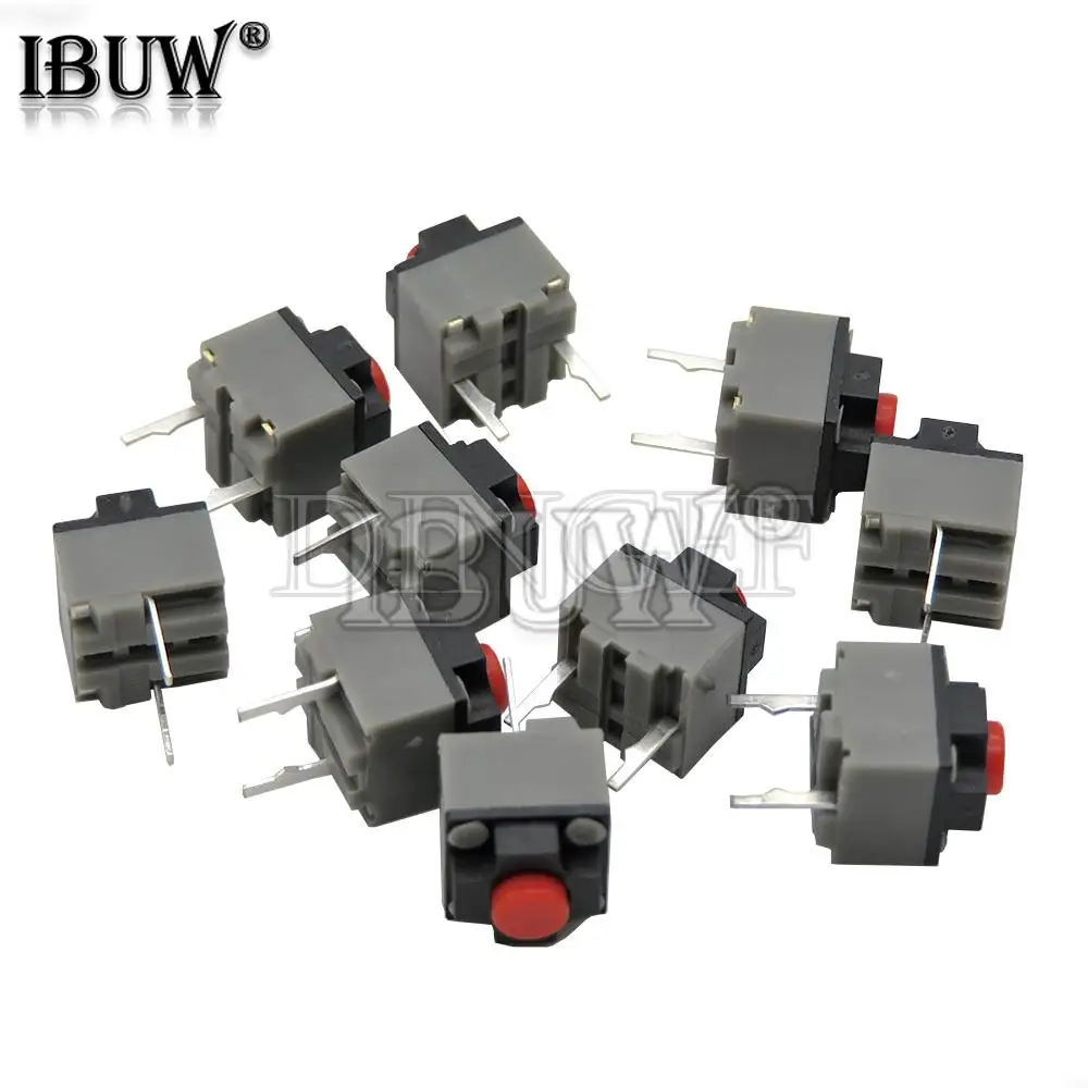 

10 шт. Kailh кнопка отключения звука 6*6*7,3 бесшумный переключатель беспроводная мышь проводная кнопка мыши микро переключатель 6x6x мм