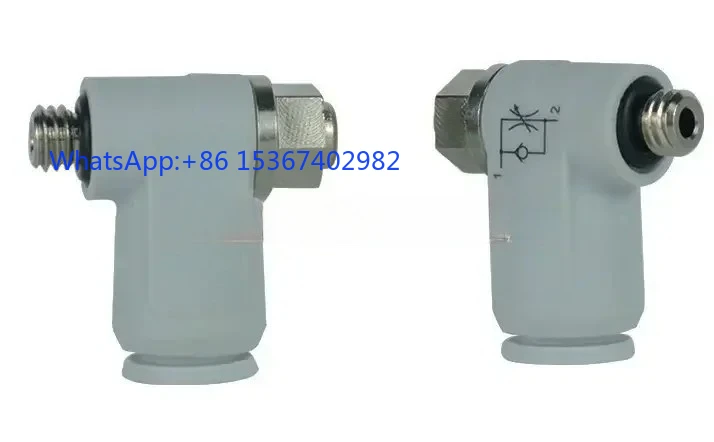 For HOMAG Woodworking Machine 2PCS Homag 4-011-04-1615 Throttle Valve 4011041615 THROTTLE STOP VALVE STECK M5 D=4