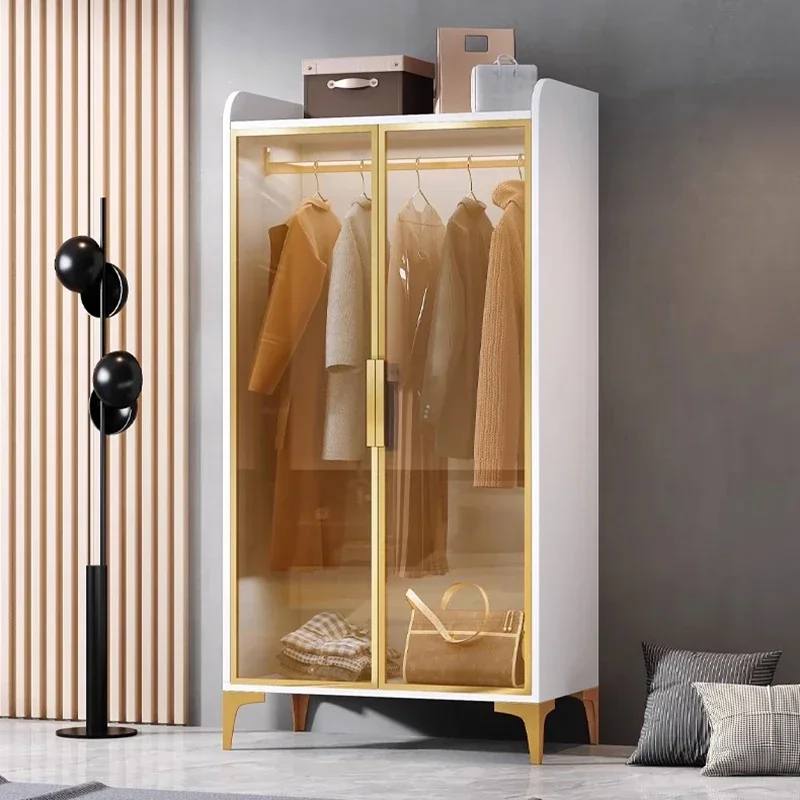 Metal Organizer Wardrobe Storage Bedroom Clothes Partitions Closet Cupboard Living Room Shelf Fabric Armario Furniture For Room
