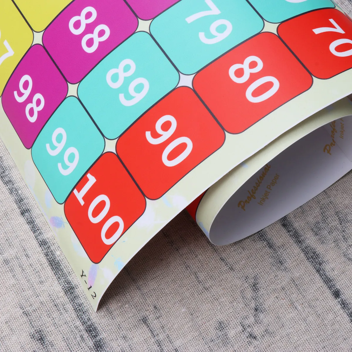 40x60cm Numbers 1-100 Wall Chart Poster for Kids Learning Counting Early Education Teaching Tool Bright Colorful Preschool Wall