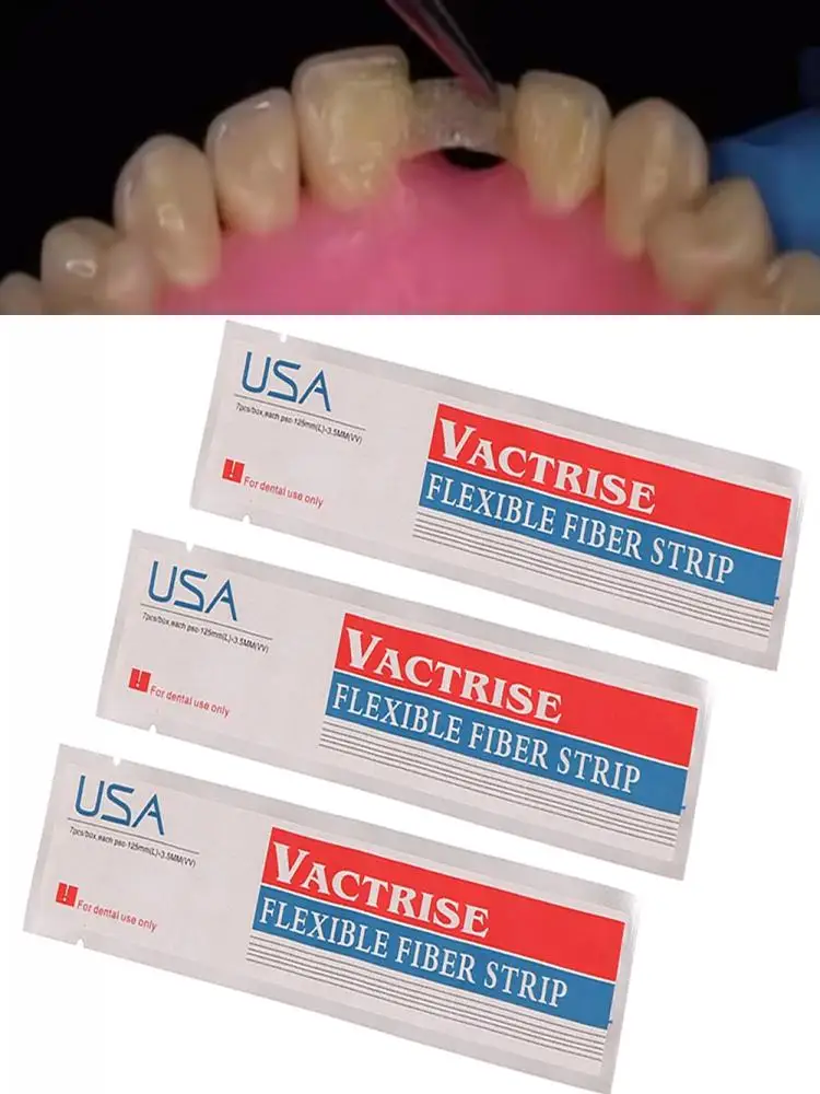 Bande de fibres flexibles haute résistance pour attelle dentaire, stabilisation des dents amples et liaison activée par la lumière