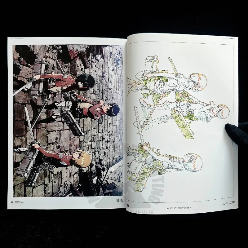 Attack on Titan Set Collection Art Book Character Scenes Action Storyboards Picture Book Comic Book Eren Yeager, Mikasa Ackerman
