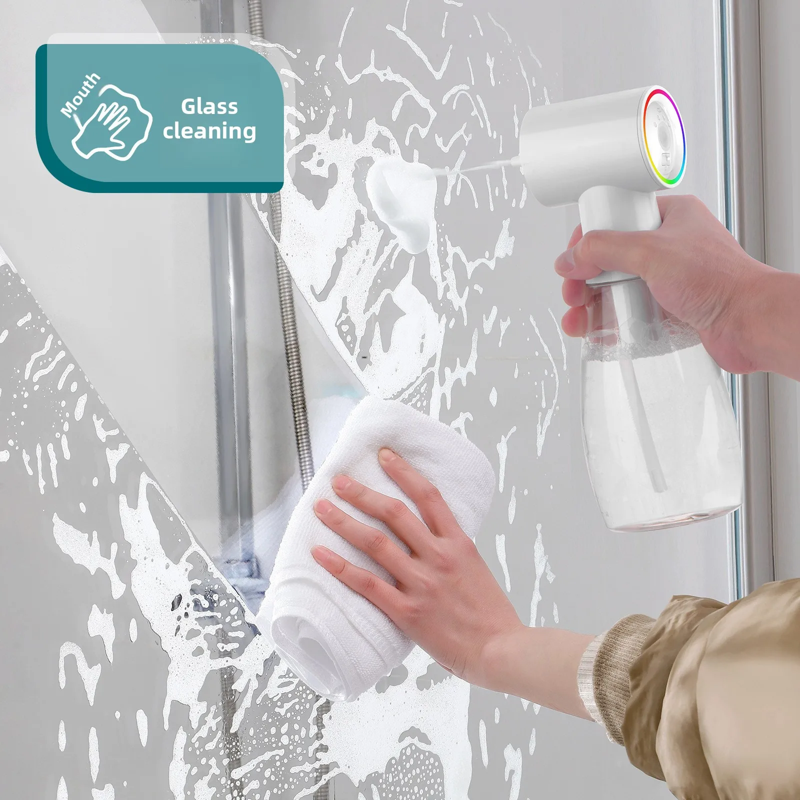 650ml Electric aerator Shampoo Foamer Facial cleanser Foam gun Detergent Automatic foam machine Soap dispenser image 5