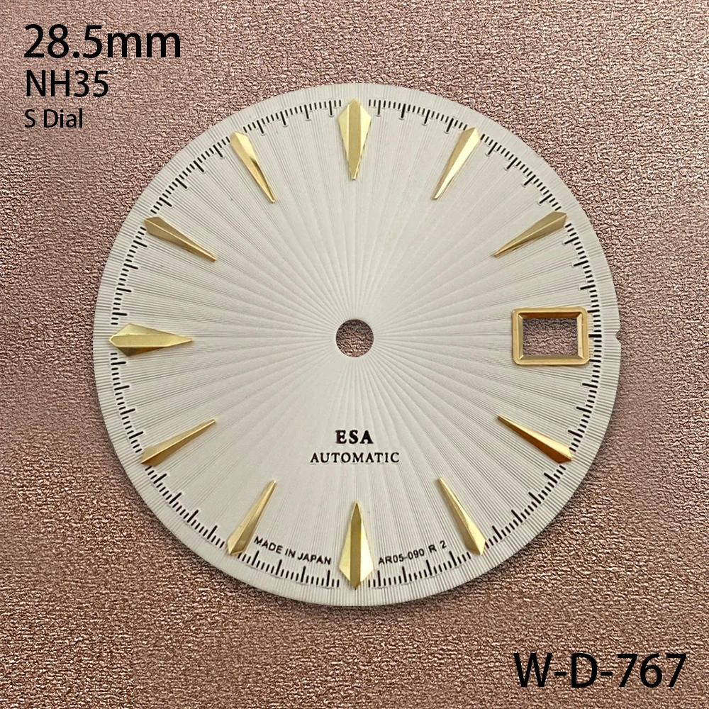Mostrador de coquetel com logotipo s, 28.5mm, adequado para movimento automático nh35, mostrador gradiente de alta qualidade, acessórios de modificação de relógio