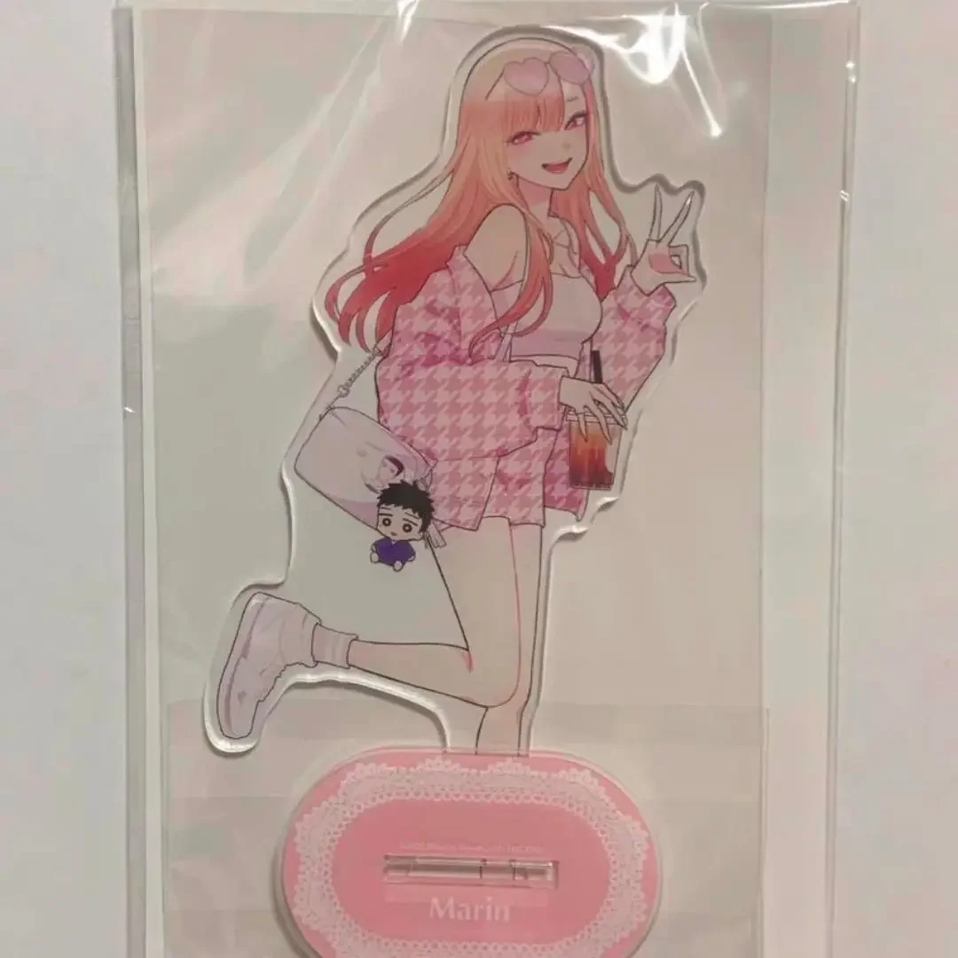 Kitagawa Marin Pink Clothes Figure My Dress Up Darling Acrylic Stand Anime Goods Collection Kawaii Desk Display Cute Ornament