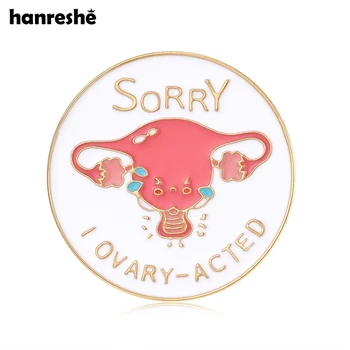Hanreshe 여성용 사랑스러운 자궁 에나멜 브로치, 의료 산부인과 핀 액세서리, 의사 간호사 배낭 옷깃 배지 쥬얼리