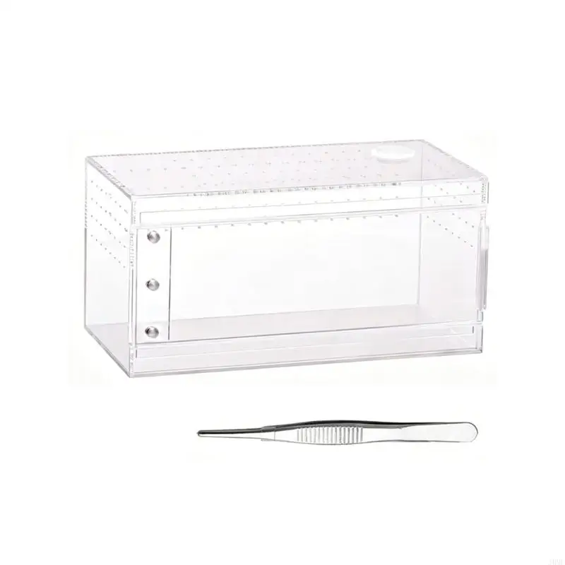 Acrylic Transparents Feeding Box Reptiles Breeding Box Climbing Pet Terrariums J0MC