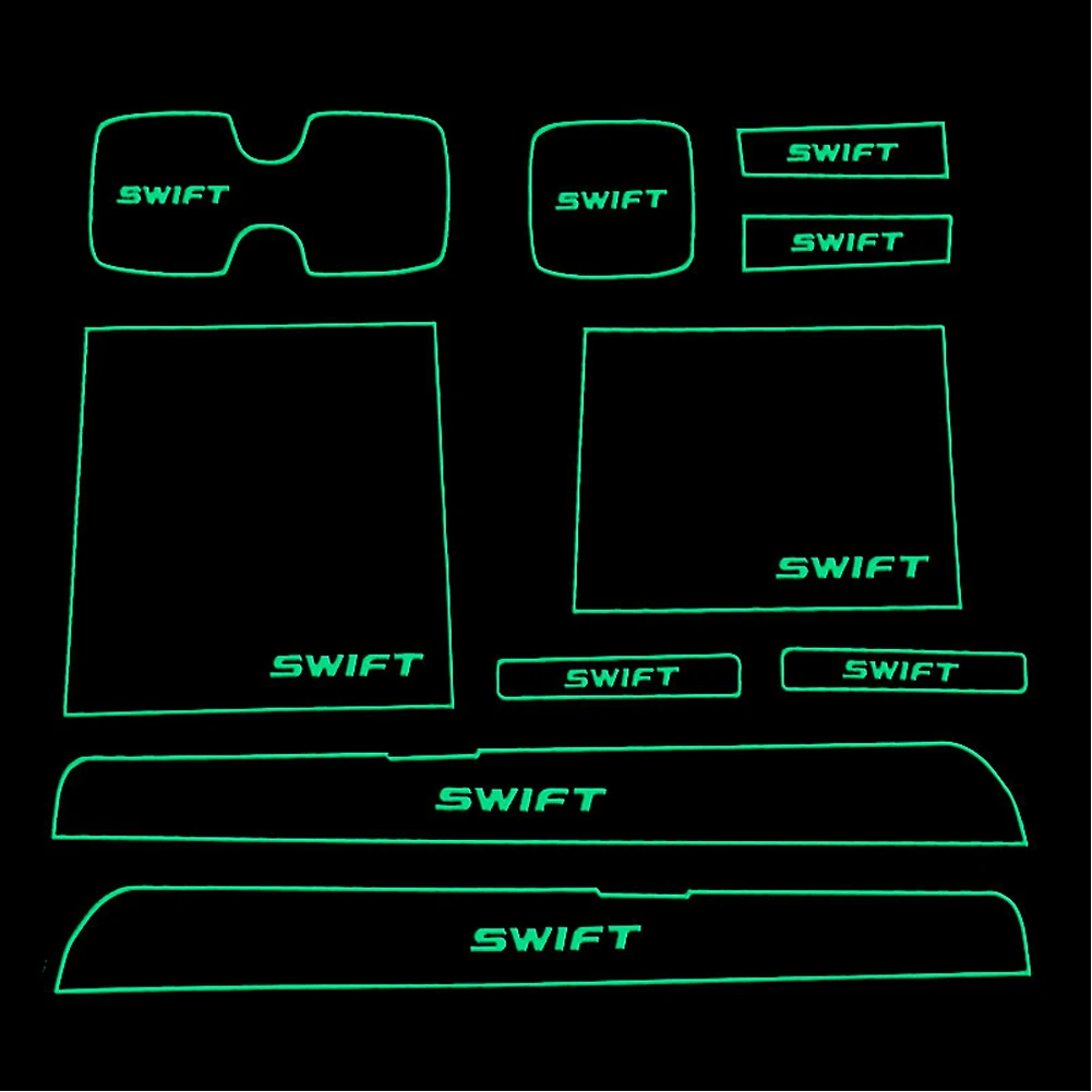 Suzukiスイft 2005〜2014滑り止め車のドア溝,ラテックス,滑り止めマット,インテリアカップの装飾,10個,新しい