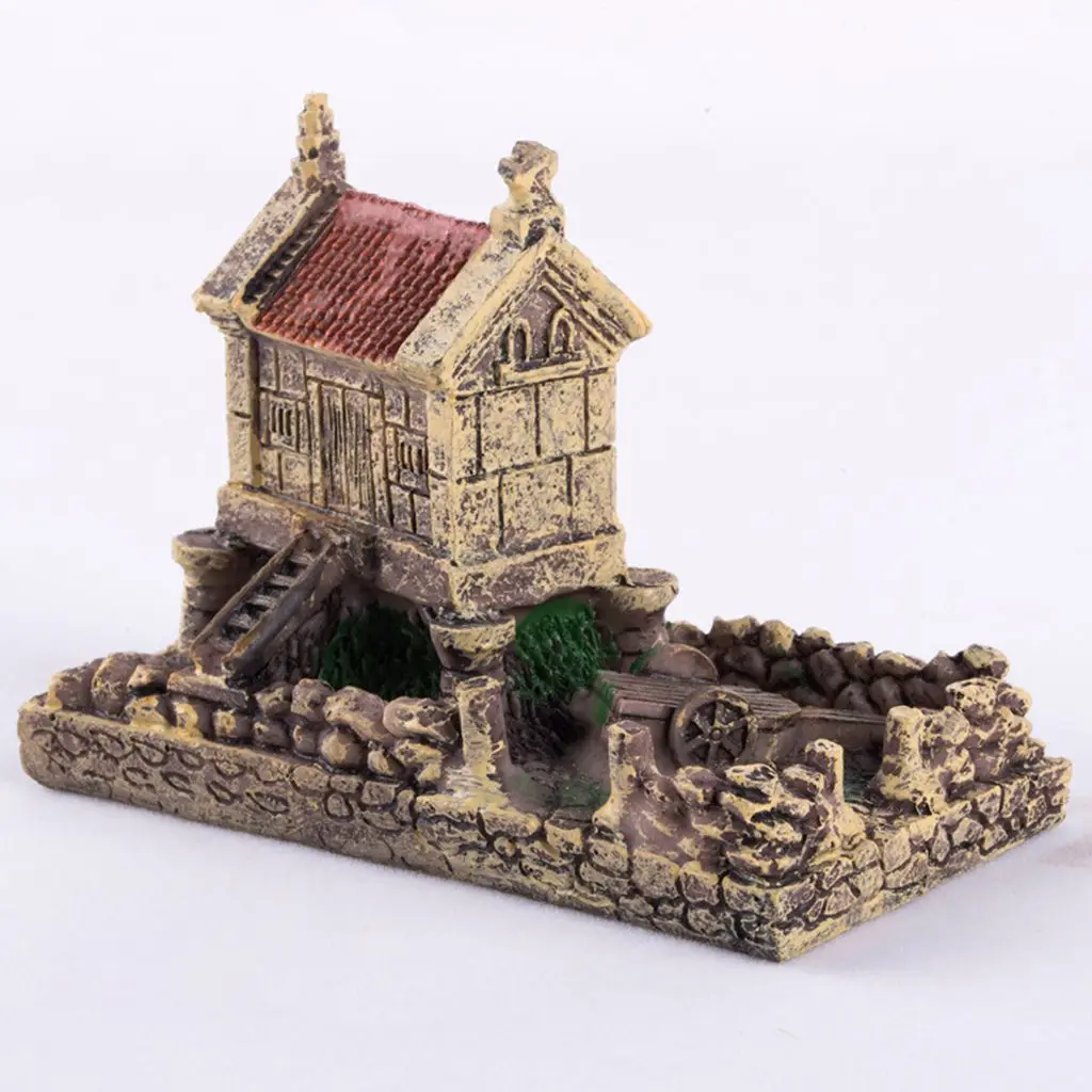Realstic Mini DIY Crafts Tradiational House Model Bonsai Decor Scene Statue Figurines