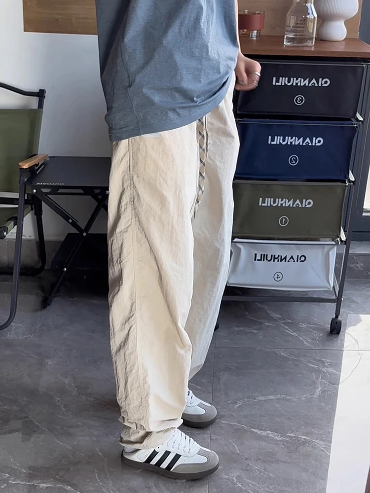 

Lightweight Ice Silk Men's Hiking Pants Qui Dry Straight Leg Casual Trousers Summer Outdoor Sports orts Youth Faion