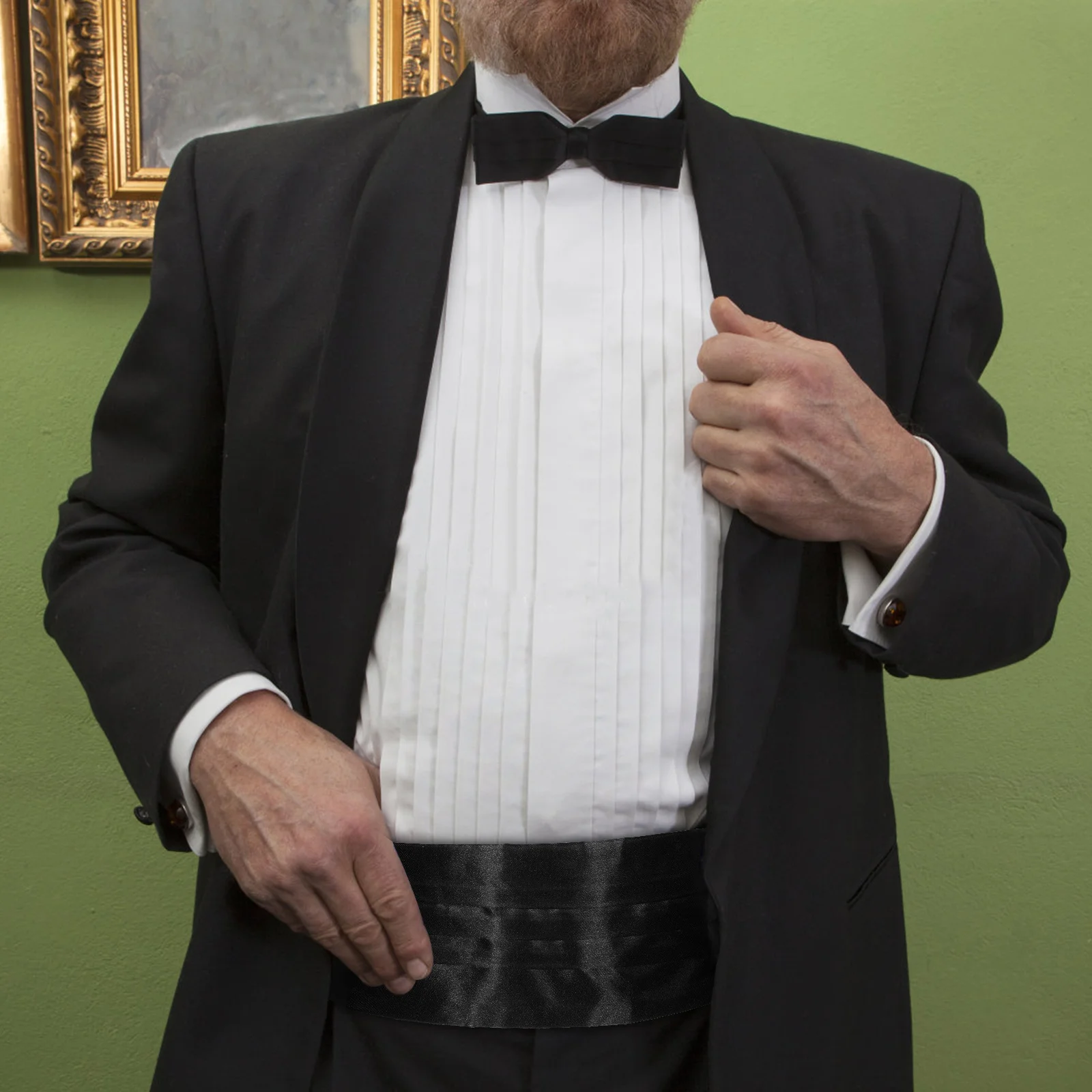 Cummerbund de cetim ajustável conjunto de gravata borboleta elegante smoking faixa de cintura masculino casamento eventos formais cetim cummerbund