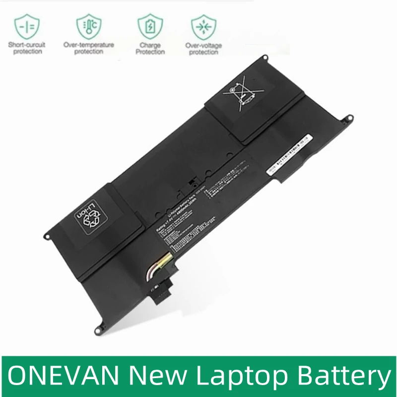 

ONEVAN New C23-UX21 Battery for ASUS Zenbook UX21 Ultrabook UX21A UX21E-DH52 UX21E-DH71 UX21EKX004X UX21EKX128 7.4V 4800mAh 35Wh