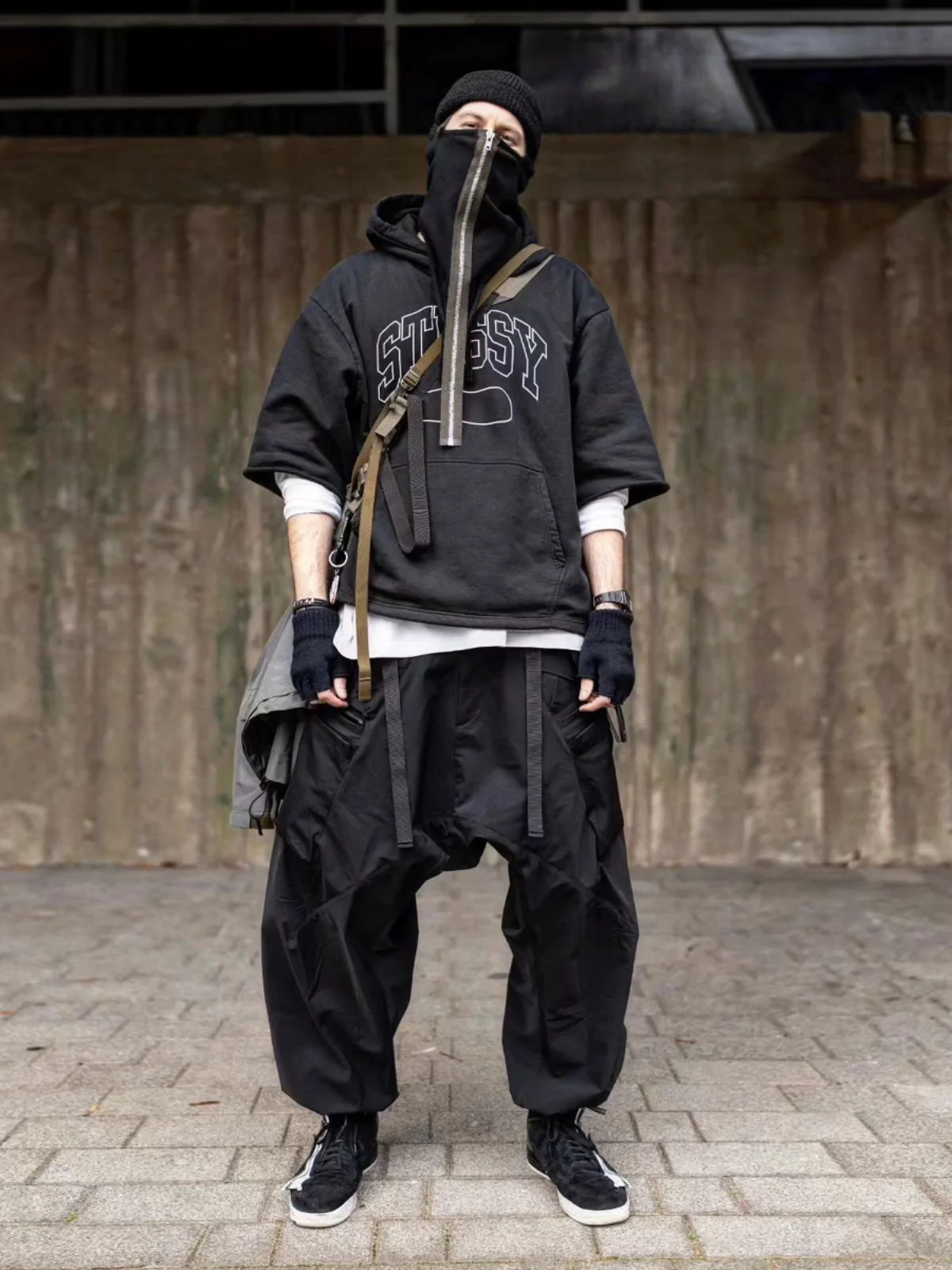 NJWN P30DSAL メンズ カジュアル 防水 ストレートレッグパンツ 複数ポケット ジッパー機能 ルーズフィット 快適な長ズボン