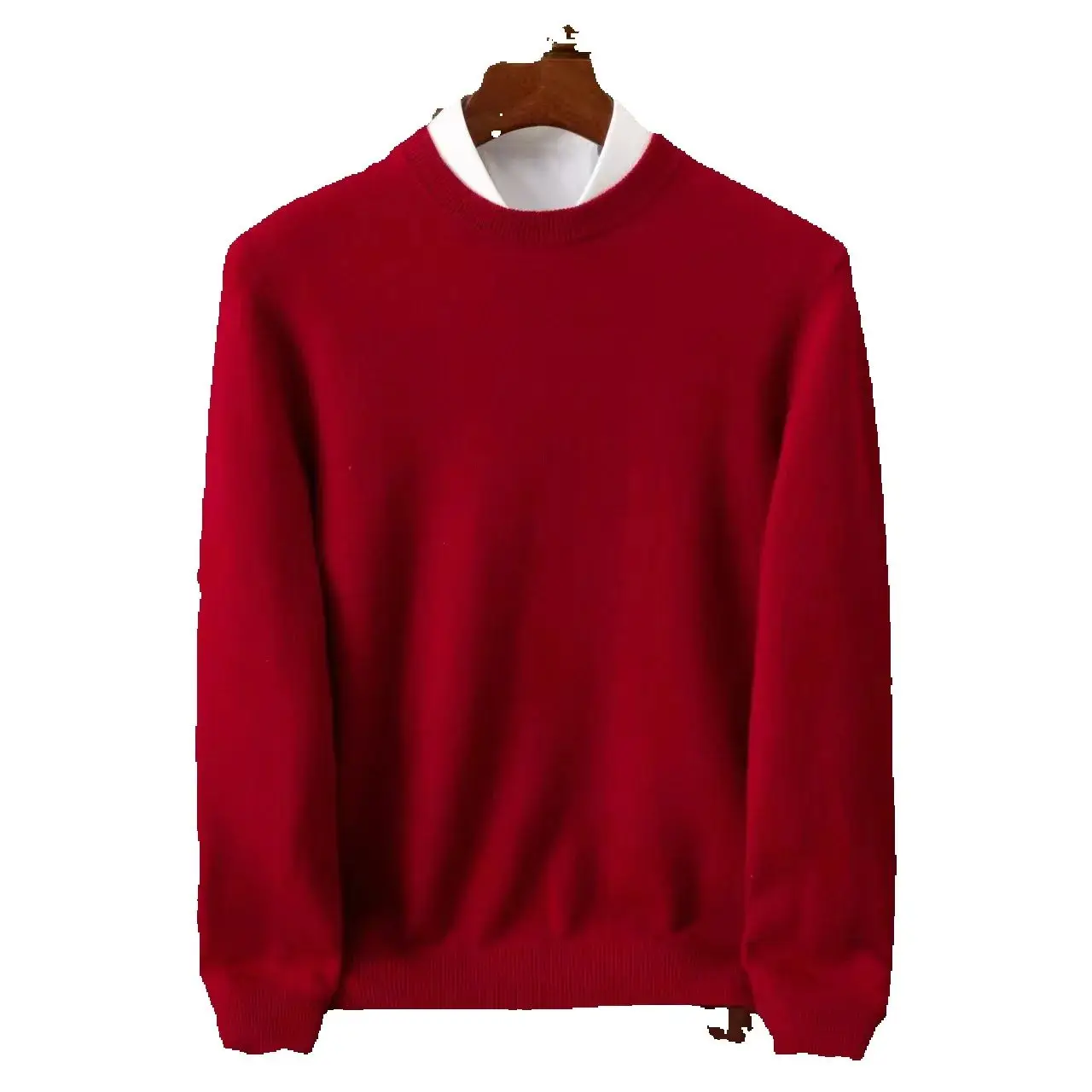 Męski sweter kaszmirowy z okrągłym dekoltem, luźny, oversize, rozmiary M-3XL, dzianinowa koszulka bazowa, jesień-zima, nowy koreański styl casual, męski top, 2025 — zdjęcie 2
