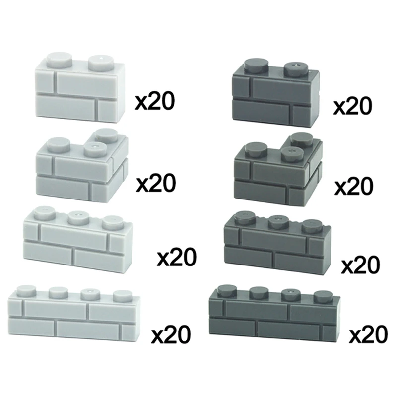 DIY Building Blocks Wall Figures Bricks 1x2 1x3 1x4 L Dots Educational Creative Construction Brick Size Compatible Small Bricks