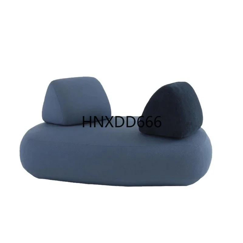 

Sponge sofa with compressible fabric, fashionable curved double design