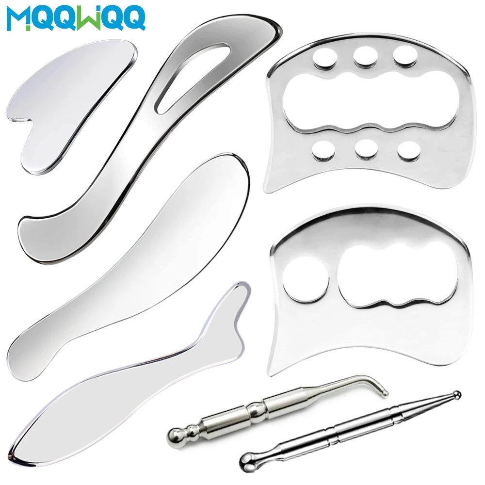 

1Pcs Stainless Steel Gua Sha Muscle Scraper Tools, IASTM Guasha Massage Scraping Tool for Anti-cellulite,Body Shaping Relaxation