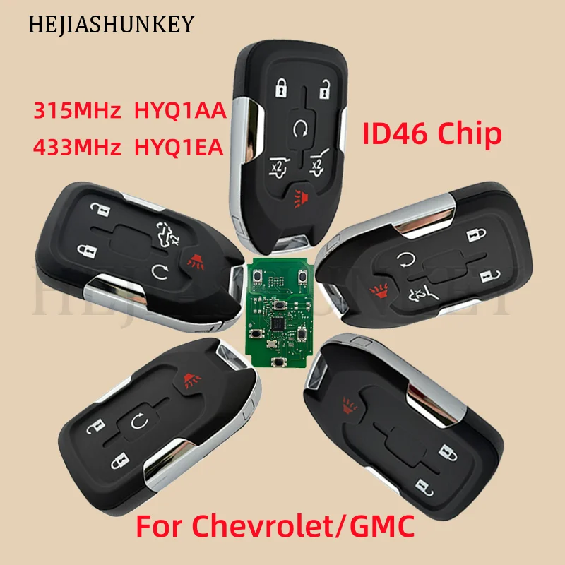 HYQ1AA HYQ1EA Remote Key 315/433MHz ID46 Chip For Chevrolet Tahoe Suburban Silverado GMC Yukon Sierra Acadia Terrain 2015-2020