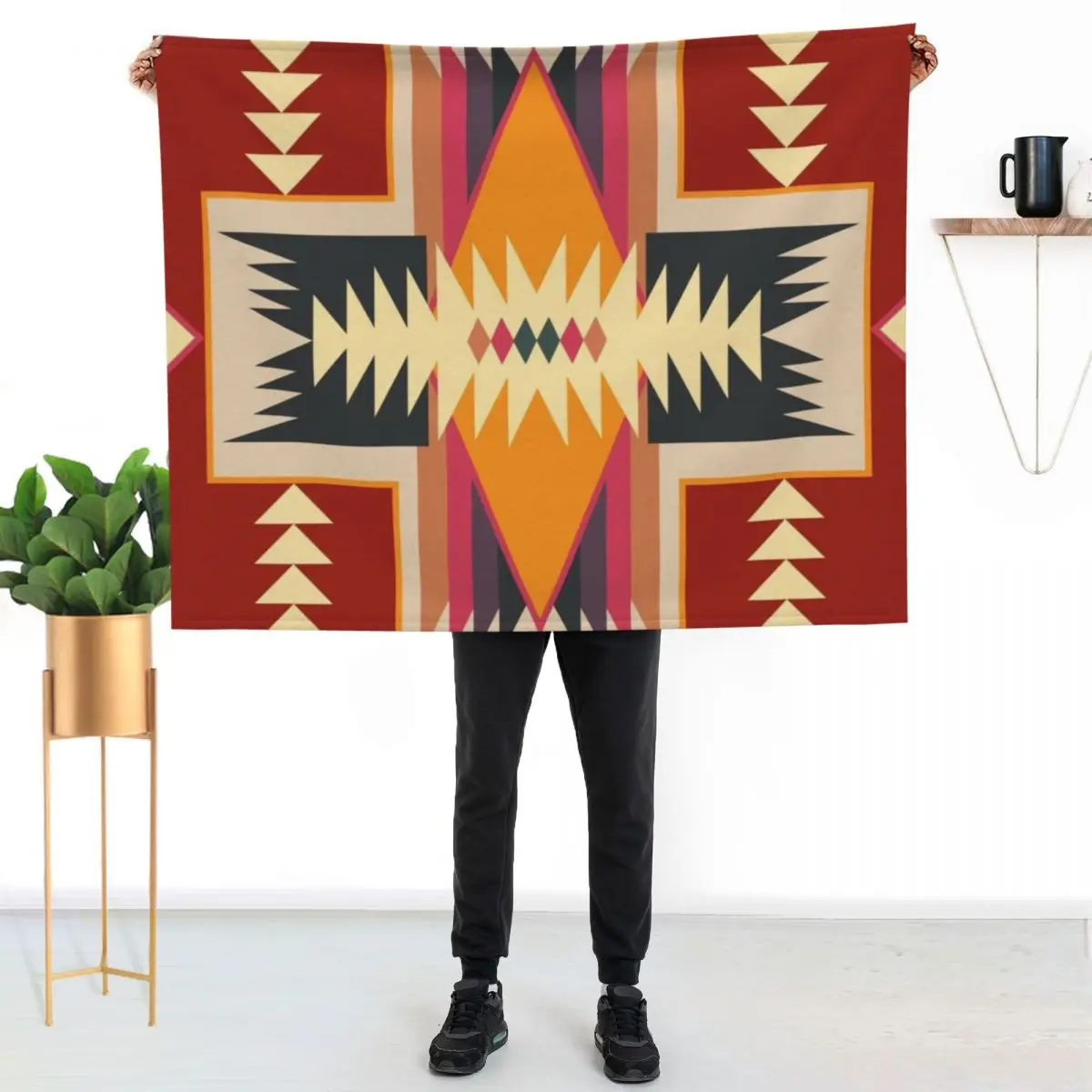 Navajo Design Eight Throw Blanket Cute Plaid Fashion Sofas Moving Decorative Sofas Shaggy Sofas Blankets
