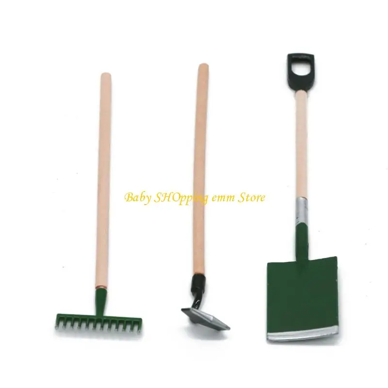 23GD Ensemble d'outils jardinage miniature poupées réalistes avec 12 outils miniatures pour 1/12 Dollhouses Scene Afficher