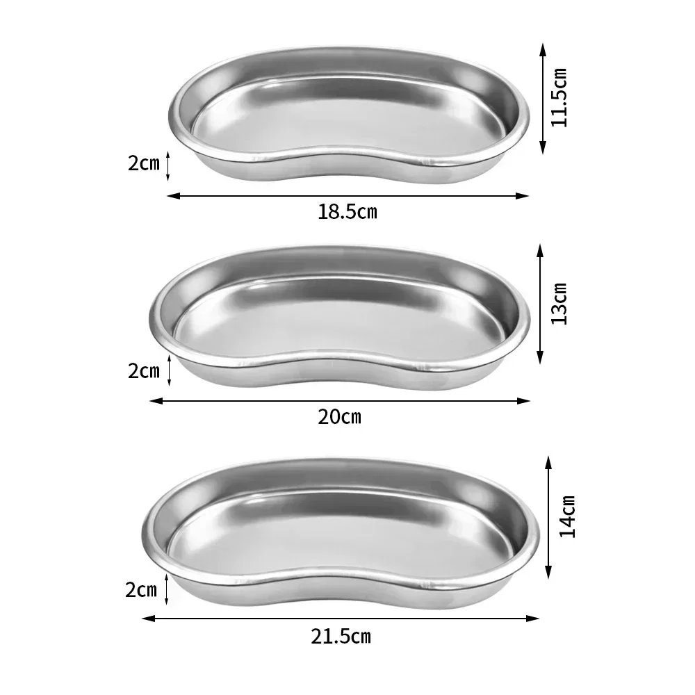 Sterylizowana taca ze stali nierdzewnej w kształcie nerki Słoik Pojemnik Butelka Pęseta Medyczna Stomatologiczna Chirurgiczna Kosmetyczna Akcesorium