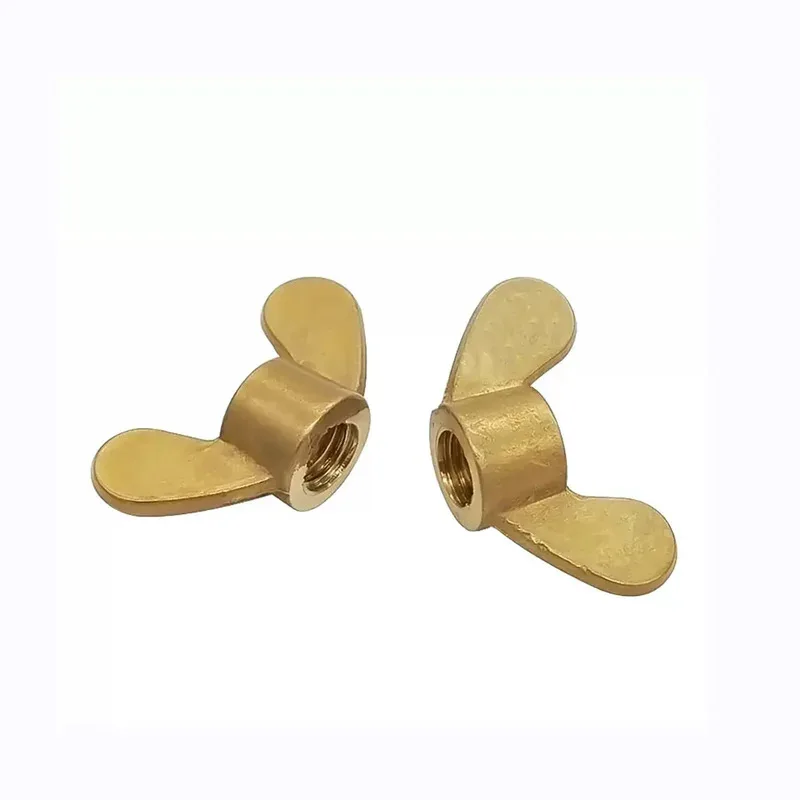 

Brass Butterfly Nut Yuanbao Nut Sheep Angle Shaped Locking Hand Nut for Tool Free Installation M3 M4 M5 M6 M8 M10 M12 M14 M16M18
