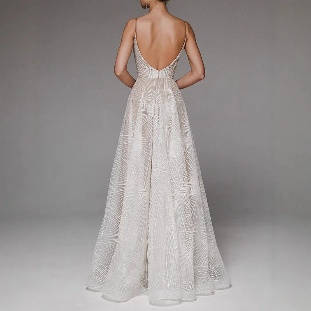 섹시한 Camis 드레스 여성 스파게티 스트랩 서스펜더 수 놓은 민소매 드레스 높은 허리 슬림 맞는 빅 스윙 맥시 파티 드레스