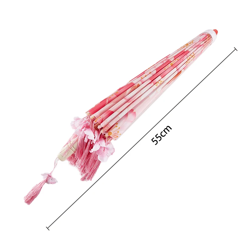 Silk Cloth Women Umbrella Cherry Blossoms Ancient Dance Umbrella Decorative Umbrella Chinese Style Oil Paper Umbrella