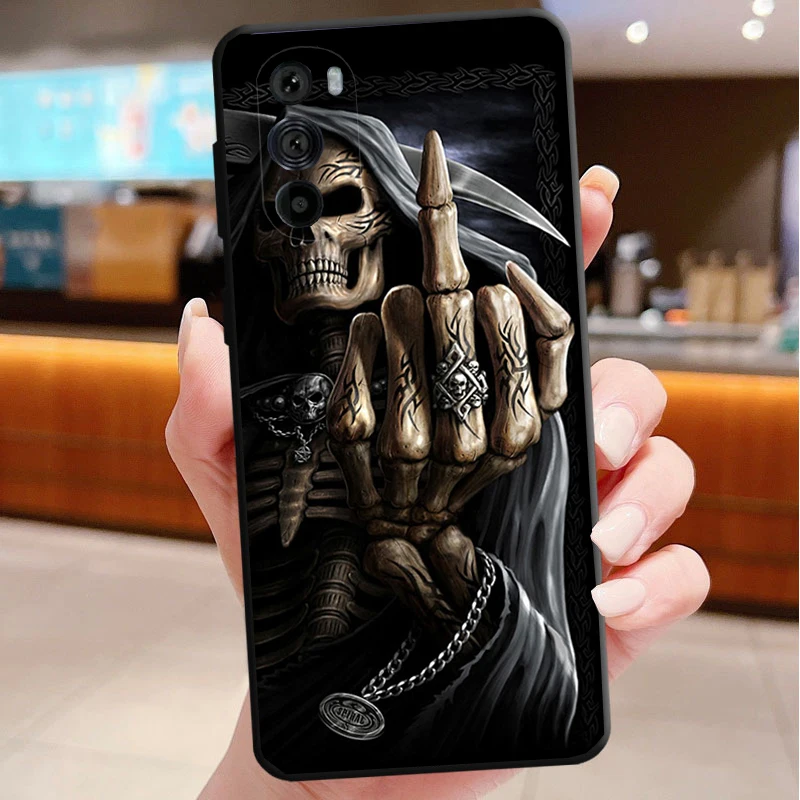 

Phone Case For Motorola Edge 50 40 Pro 60 50 40 30 Ultra Neo Fusion Moto G85 G72 G53 G54 G84 G13 G32 Grim reaper skull skeleton