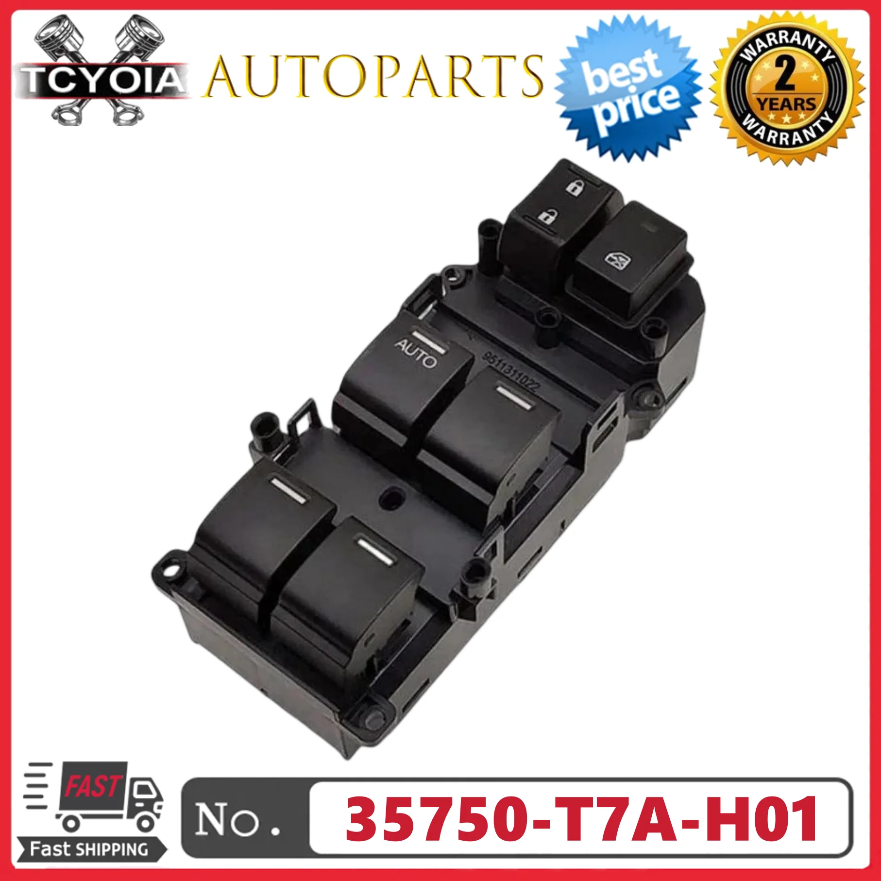 

24Pins Power Window Master Control Switch 35750T7AH01 35750-T7A-H01 For Honda CR-V Accord Civic Sedan 2014-2018