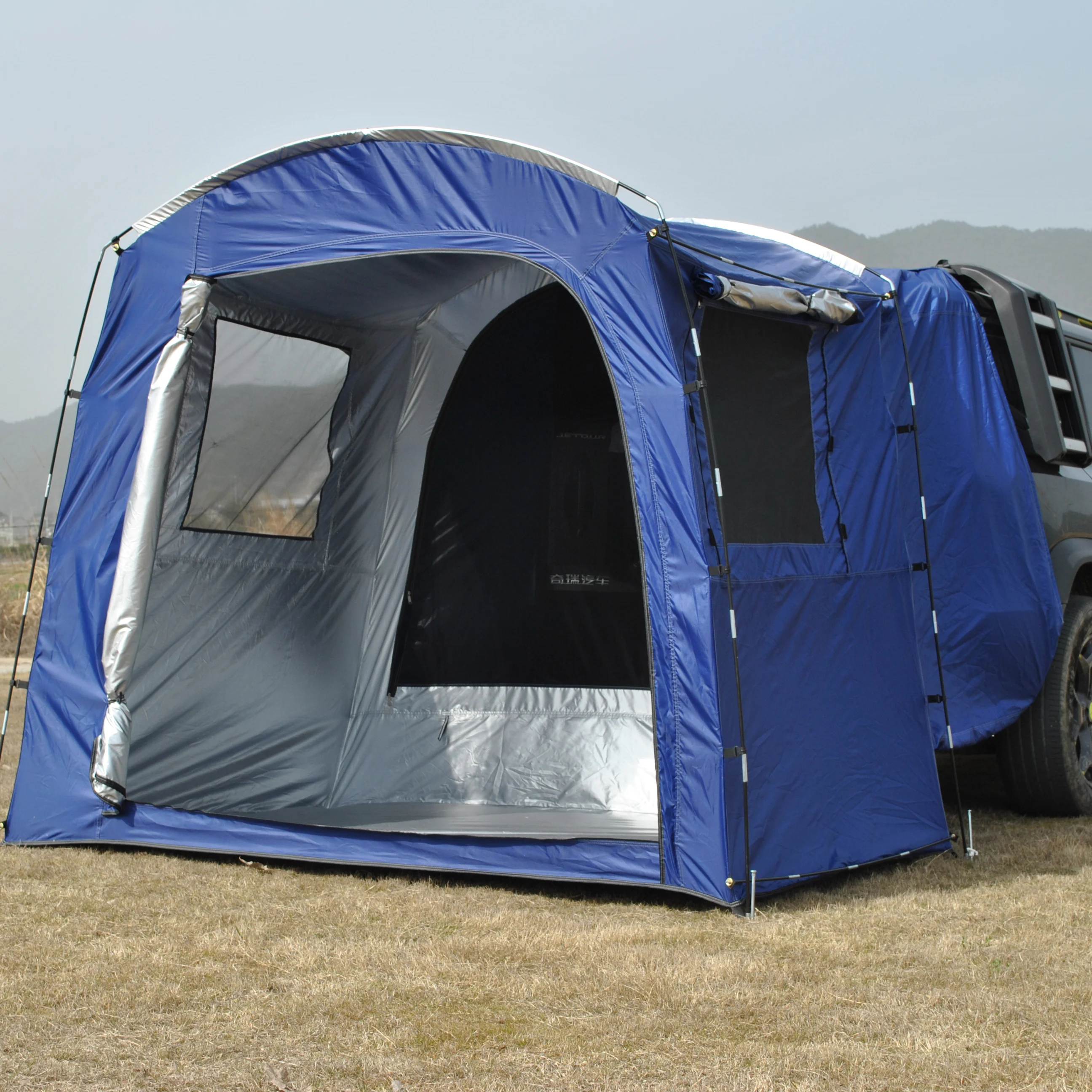 Car Rear Rest Tent Christmas Long-distance Driving 2/3 Person Car Tent, SUV Tailgate Tent, Car Hatchback Tent with Screen Window
