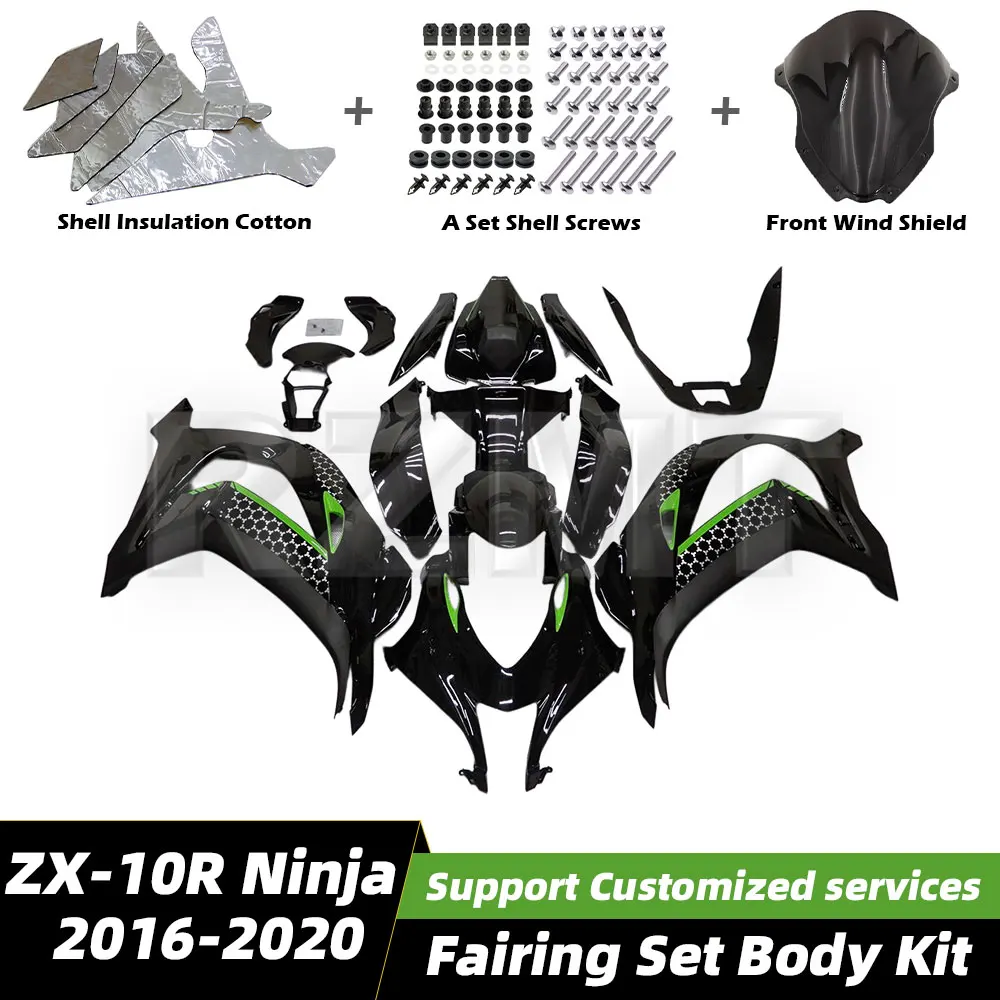 

For Kawasaki ZX-10R Ninja 2016-2020 Motorcycle Fairings Set Shell Injection Mold Painted ABS Plastic Bodywork Kits 10R16-108a