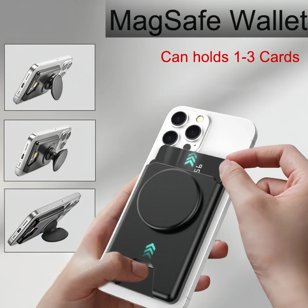 

Magnetic Clear Wallet Card Holder For Magsafe Case For iPhone 1615 Pro Max 14 Plus Magnet Slots Cover Anti Falling Card Slot Bag