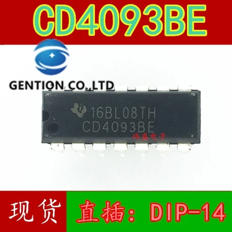 

20 шт. CD4093BE HEF4093 HCF4093 DIP-14 CD4093 чипы в наличии 100% новые и оригинальные