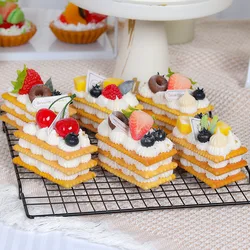 1PC Artificial Kitchen Cakes Dessert Fake Food Decoration Photography Food Simulation Cake Model Tea Table Decoration FCYY-002