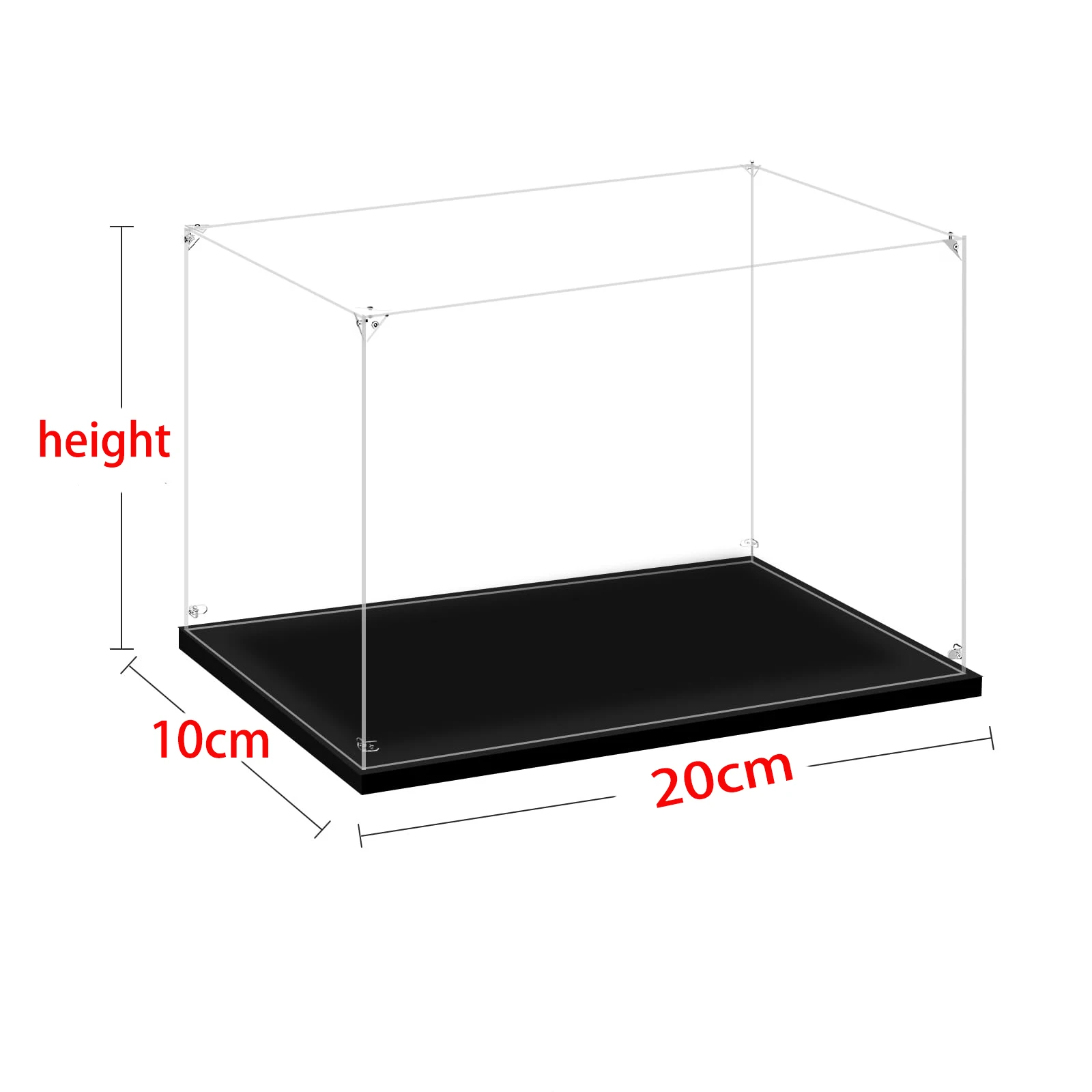 NONE Acryl-Vitrine in Größe 150 für Sammlerstücke. Montieren Sie klare, staubdichte Displaybox für Actionfiguren, Modellpuppenspielzeug 7