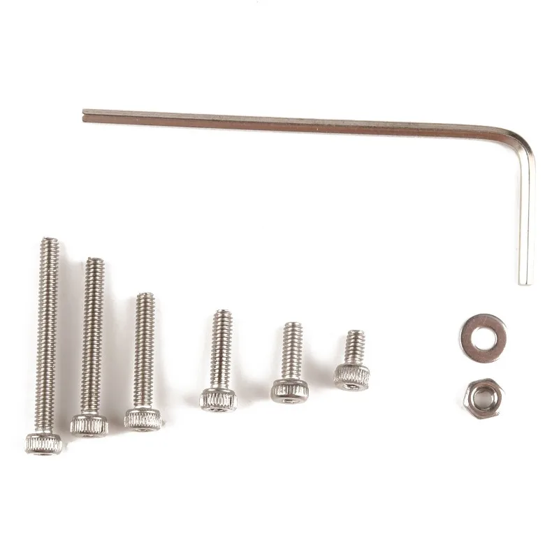 190 قطعة صندوق حزمة 304 مسامير من الفولاذ المقاوم للصدأ/مقبس سداسي رأس عموم مسامير رأس أسطوانية، مسامير مضلعة #1