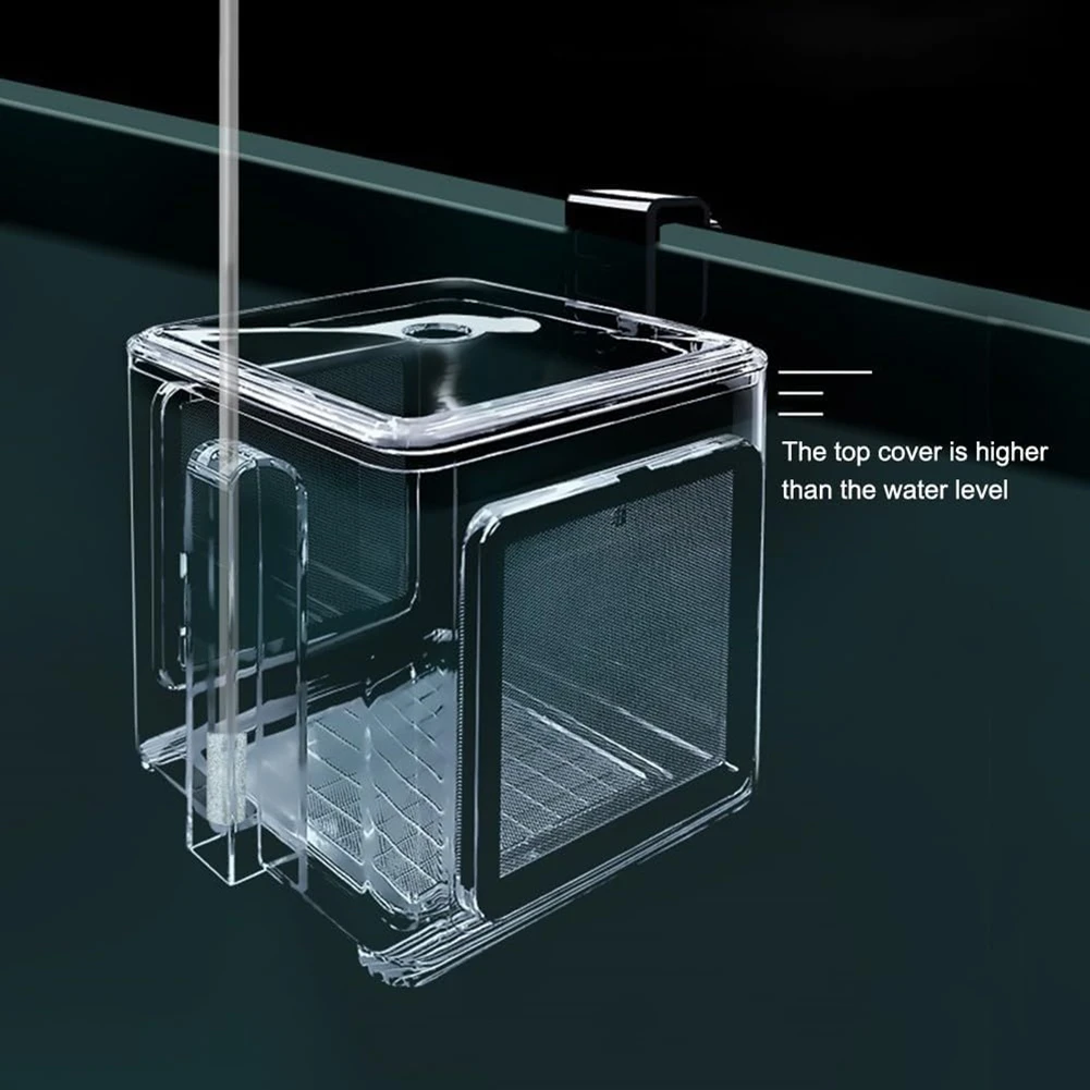 KSOL Fish Breeding Box, Acrylic Fish Isolation Box Hanging Aquarium Hatchery Tank for Freshwater Seawater Fish Tank Aquarium