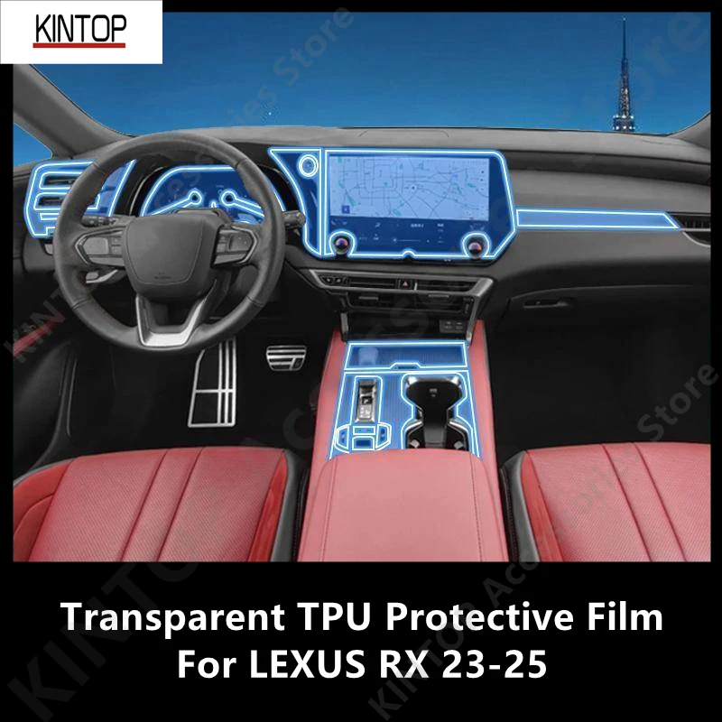 

Для LEXUS RX 23-25 салон автомобиля, центральная консоль, прозрачная защитная пленка из ТПУ, ремонтная пленка против царапин, аксессуары для ремонта