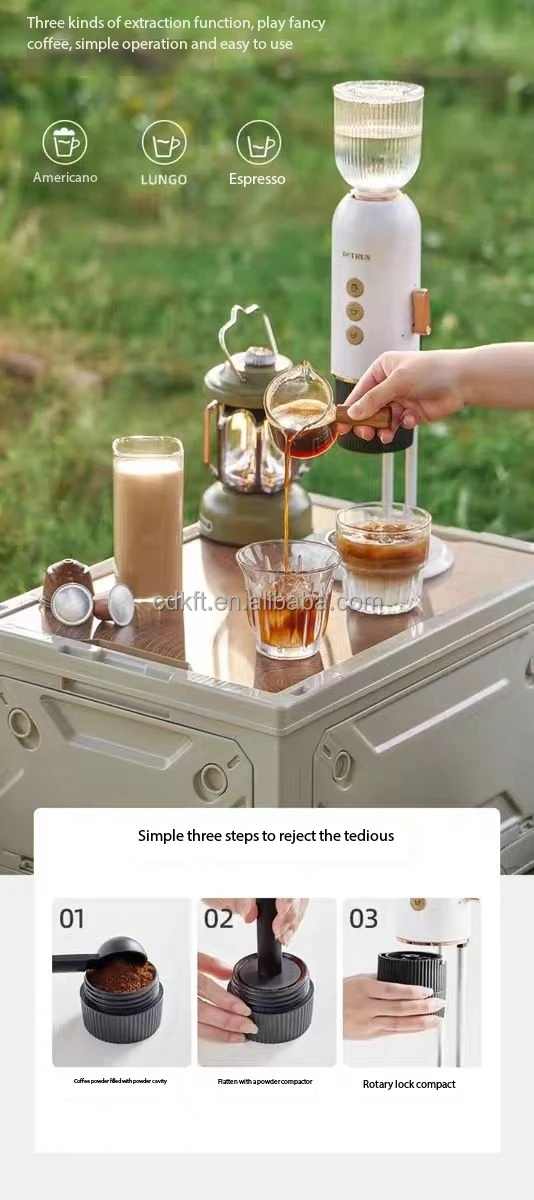 Description Picture 5 of itemManufacturer 15-20bar Fully Automatic Coffee Machine Commercial Cautomatic Expresso Coffee Machine Portable Mini Coffee Maker