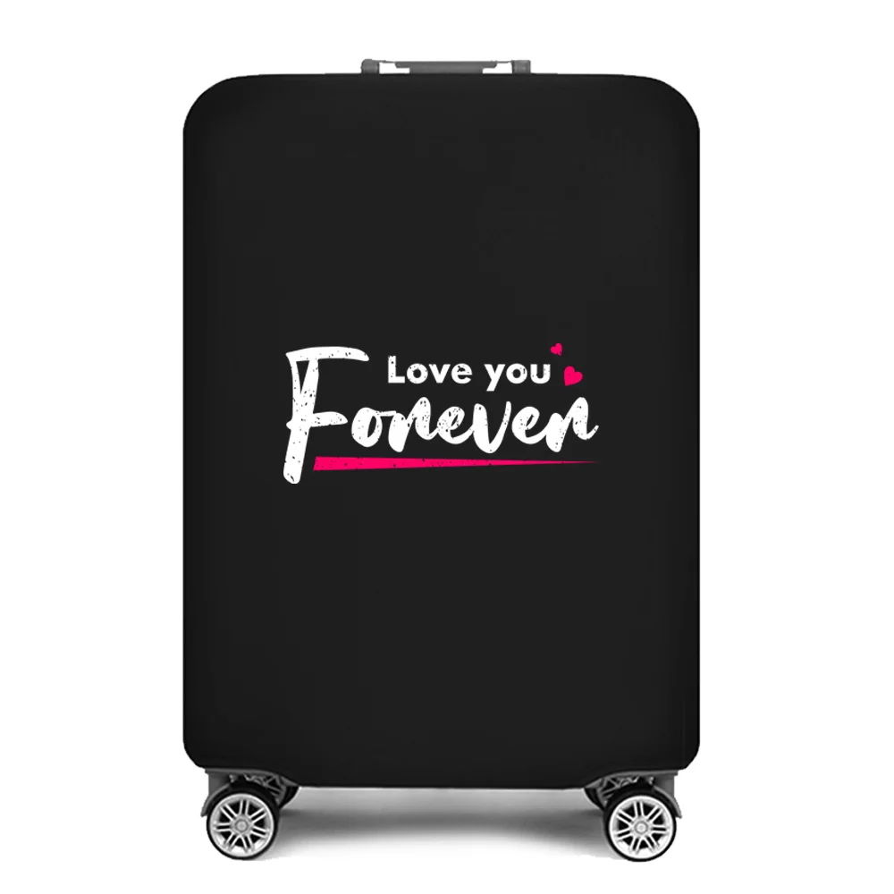 Fashion Suitcase Cover Elastic Phrase Printed Travel Luggage Case Dust Cover for 18-28 Inch Trolley Case Essential Accessories