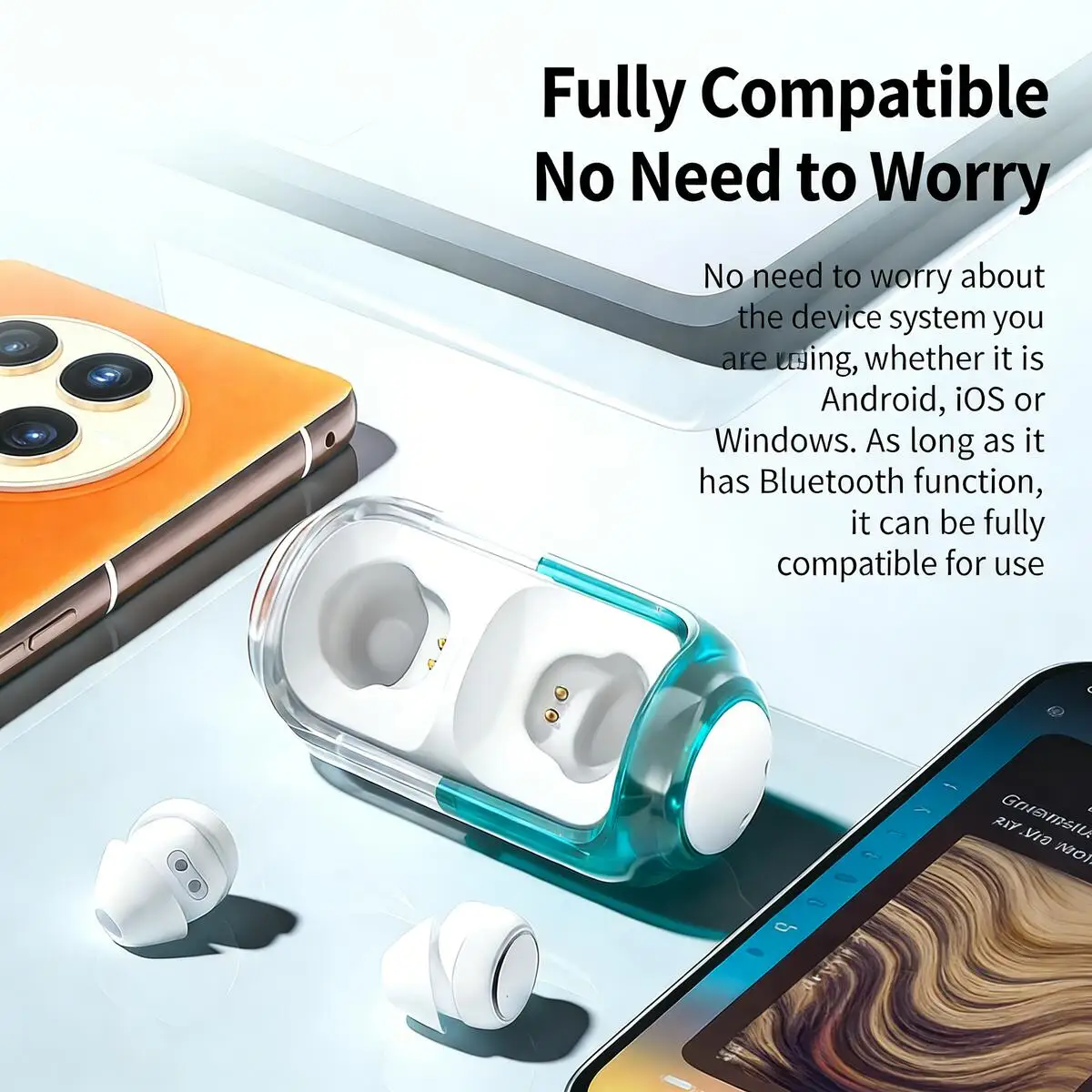 

Creative Capsule Mini Bluetooth 6.0 Earphones HiFi Stereo Long Playtime Low Latency Comfort Wear for Music Sports Sleep Gifts