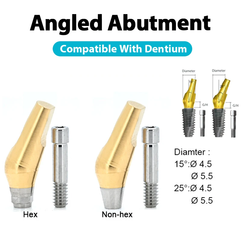 AG Dental Suitable for Repairing Temporary Pedestal Titanium Alloy with Dentium Finished Right Angle Screws